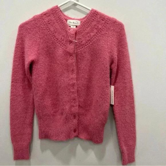 J. Crew The Reeds Fuzzy Knit Long Sleeve Button‎ Cardigan Sweater size xs - Picture 2 of 10